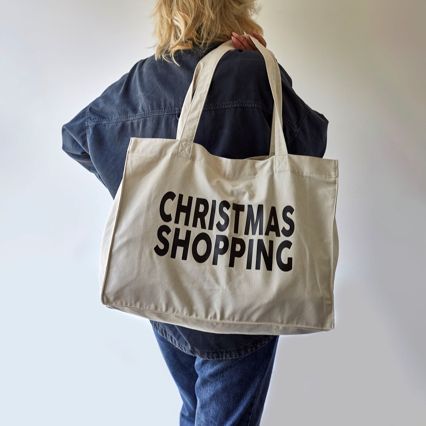 XL Christmas Shopping Tote Bag - Large Design