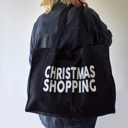 XL Christmas Shopping Tote Bag - Large Design