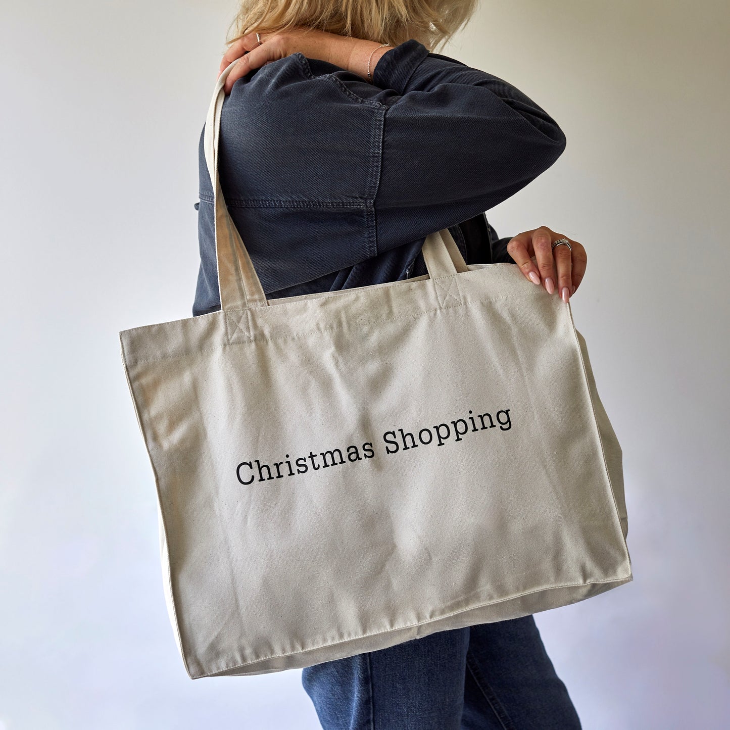 XL Christmas Shopping Tote Bag