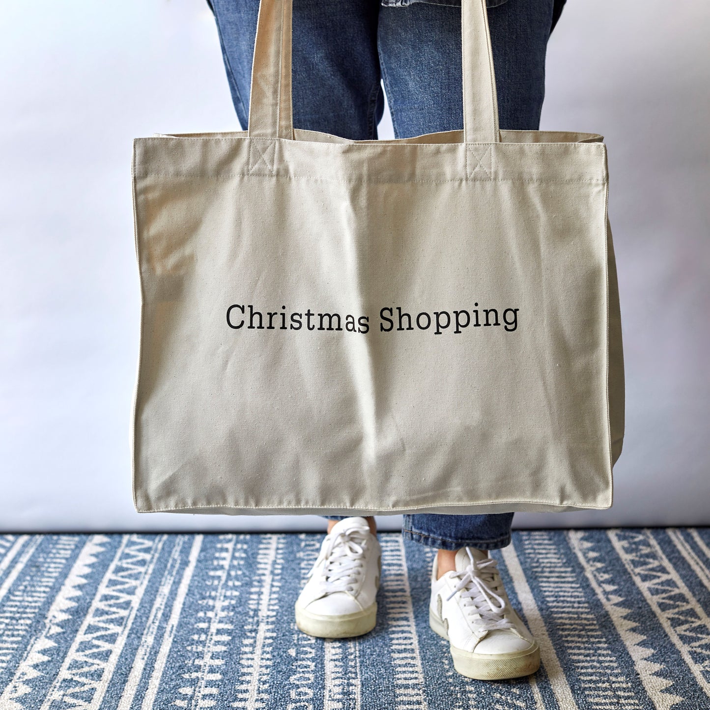 XL Christmas Shopping Tote Bag